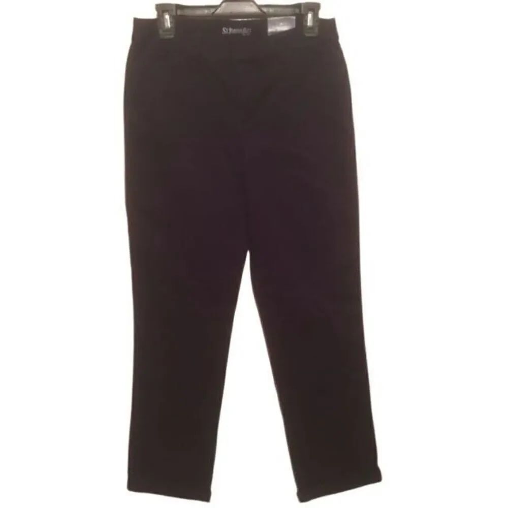 ST. JOHN'S BAY COMFORT WAIST SIZE 6 NAVY BLUE PANTS *New*